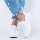 Женские кроссовки 2022, легкая повседневная обувь с вырезами, женские кроссовки, стразы на молнии, однотонная женская обувь на платформе