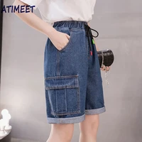 new women fashion embroidery denim shorts summer casual style jeans