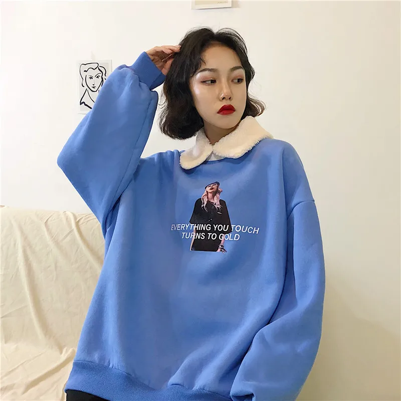 Женские удобные толстовки с капюшоном Kawaii женская одежда длинным рукавом