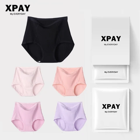 Cotton Women's Panties Elastic Soft Large Size 4XL Lace Ladies Underwear Breathable Sexy High Waist