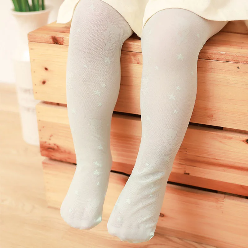 Cute Star Animals Baby Girls Tights Summer Mesh Thin Kids Children Stocking Solid Color Soft Infant Toddler Pantyhose | Детская одежда