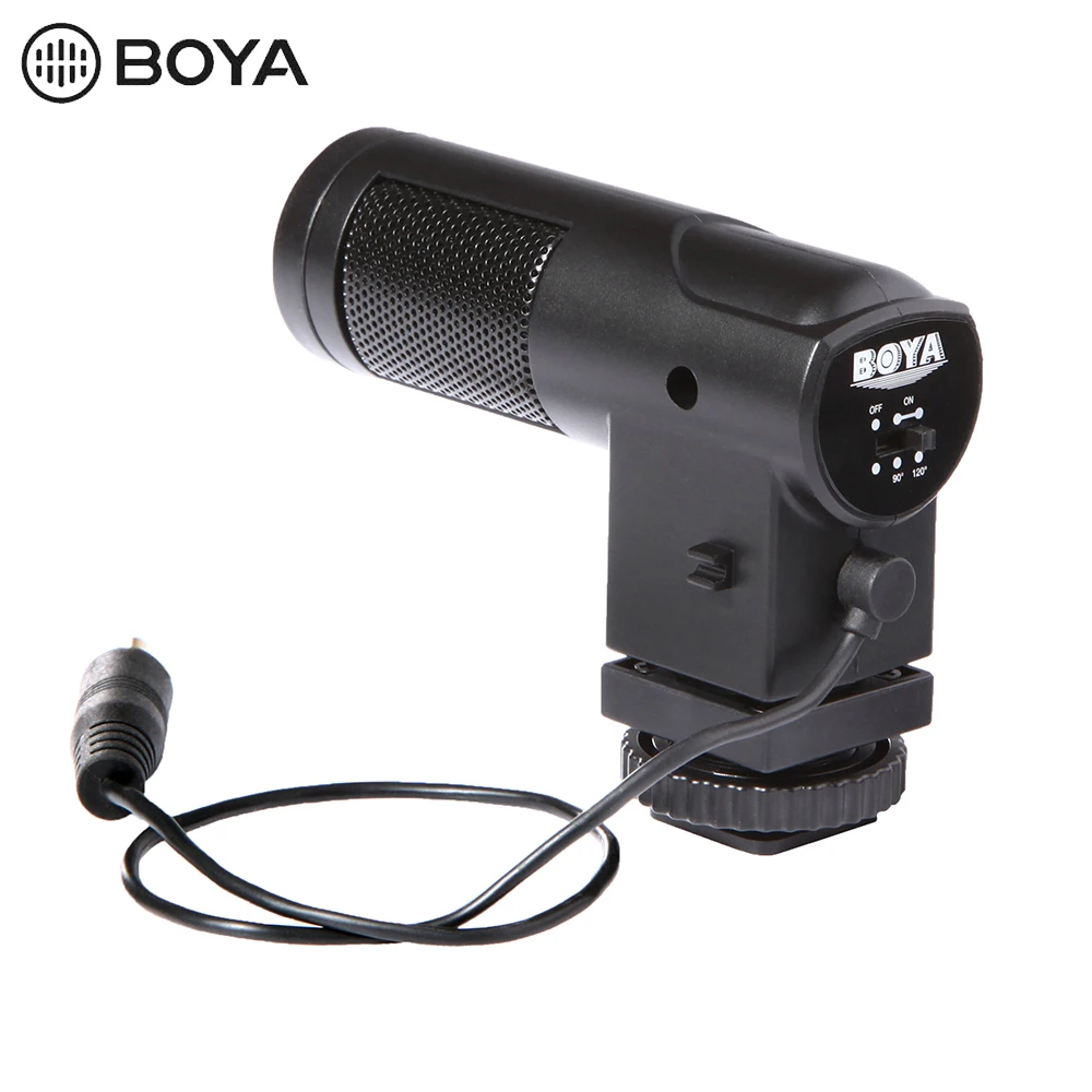 BOYA BY-V01 3 5 мм разъем мини стерео микрофон X/Y камера конденсаторный для цифровой DSLR