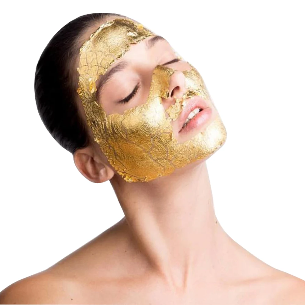 24K съедобный Золотой Фольга листов лист из чистого золота для украшения тортов