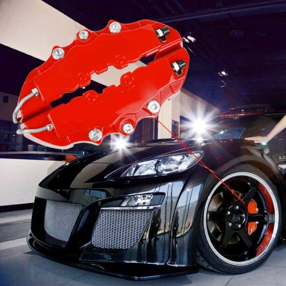 4 шт./компл. 3D Универсальный Автомобильный передний и задний дисковый тормозной