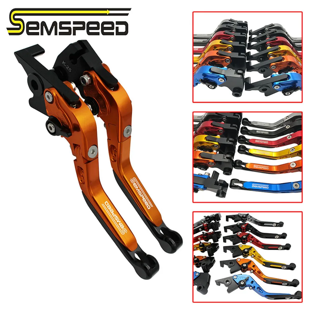 

SEMSPEED Motorcycle CNC Foldable Extendable Brake Clutch Levers Handle Grips For Yamaha TMAX530 2012-2019 2020 TMAX500 2008-2018