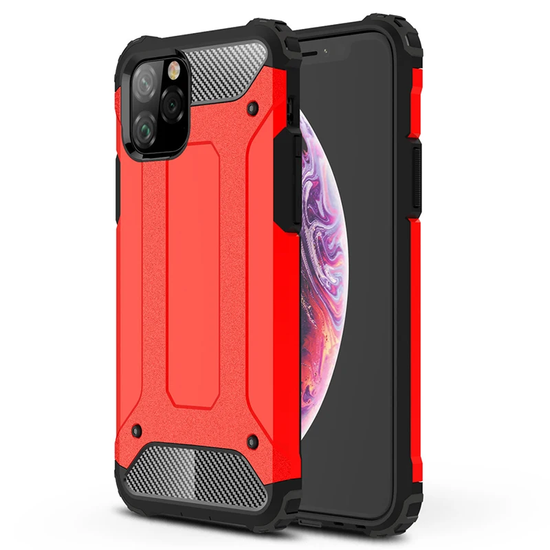 100 шт Гибридный Жесткий ПК Мягкий ТПУ силиконовый чехол для iPhone 11 Pro Max XS XR X 8 7 6 6S Plus Броня двухслойный Противоударный задняя крышка