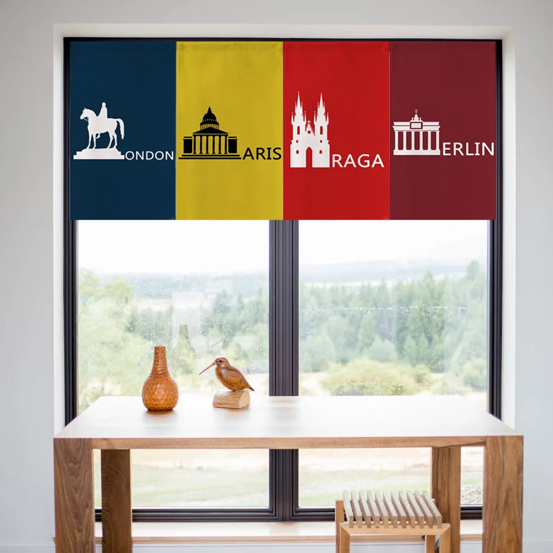 Штора для кухни в скандинавском стиле полузанавеска промышленном Короткая