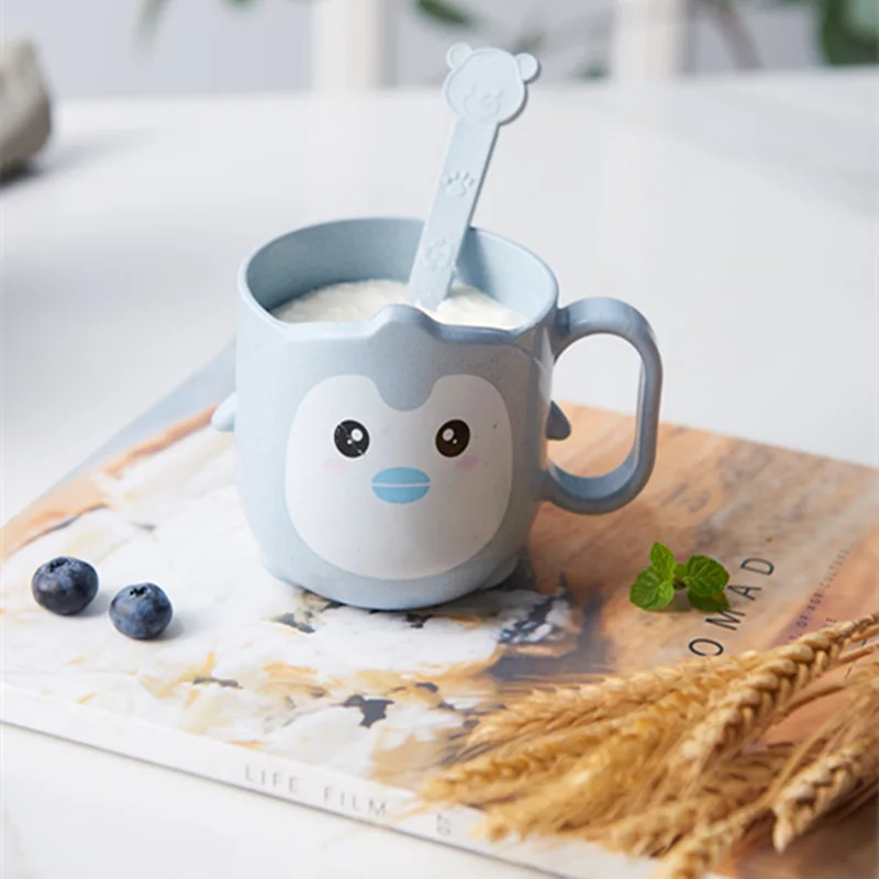 

180ml Cartoon Creative Cute Penguin Non-slip Children's Water Cup Infant Children Student Mouthwash Creative Gift Wholesale