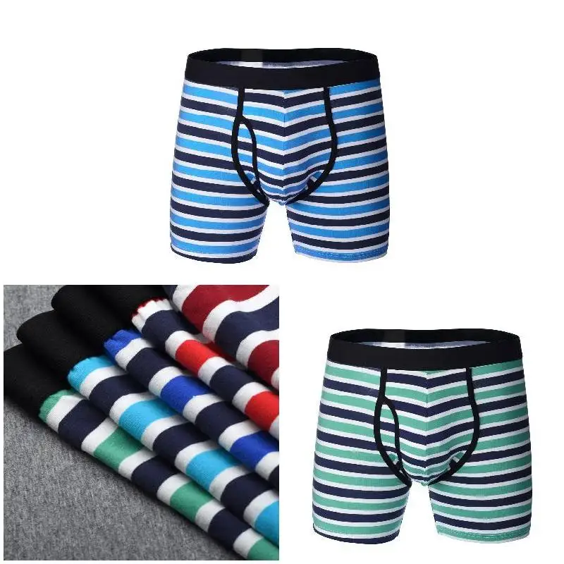 

Fashion Hot Sales New Arrival Droppshiping Mens No Ride Up Boxer Briefs Stretch Comfortable Breathable Cotton Underwear d88