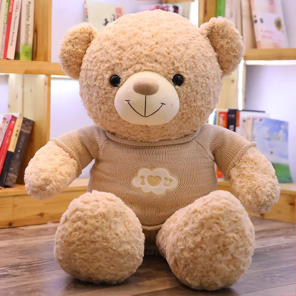 

Kawaii Sweater Teddy Bear Soft Plush Toys Soft Stuffed Animal Bed Sofa Decor Cute Toys for Girls Children Kids Birthday Gift