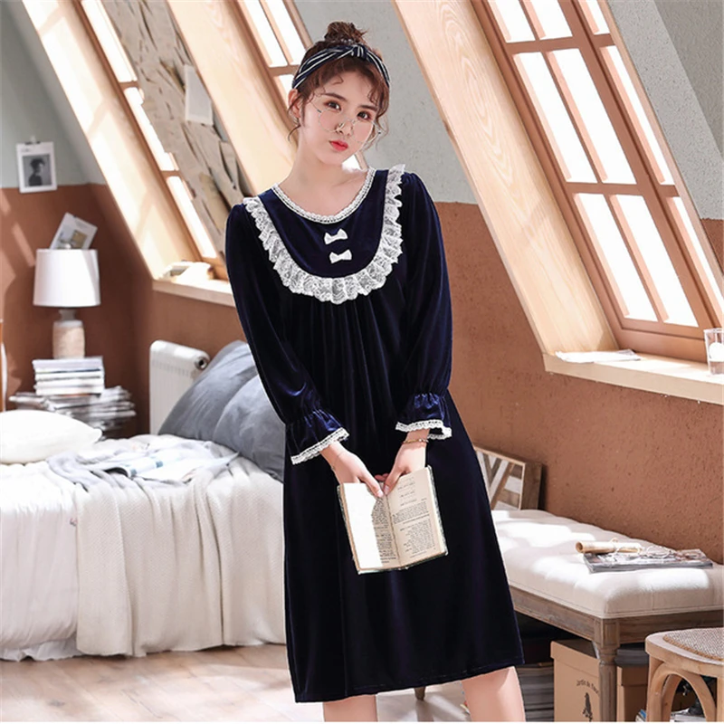 

Платье-кимоно женское, с длинным рукавом и золотистым бархатным бантом, сексуальный кружевной пеньюар