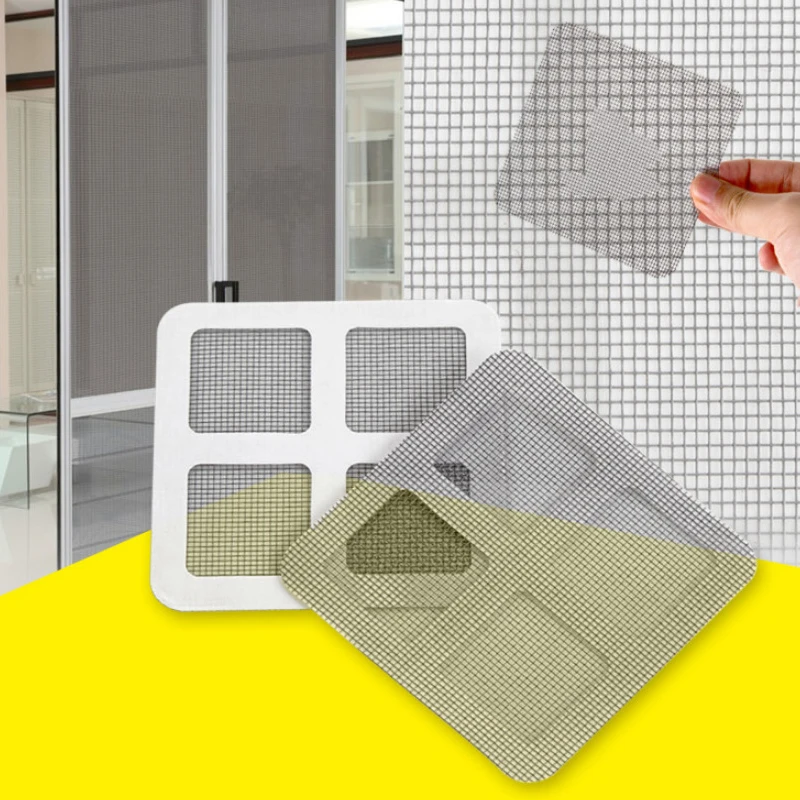 

5pcs screen door mesh patch repair paste door curtain anti-mosquito net repair wall paste screen window door hole repair paste