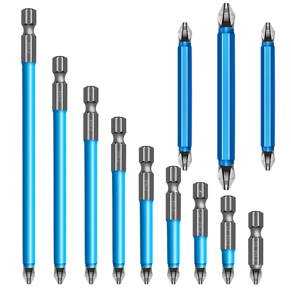 

9/7Pcs Magnetic Anti-Slip Drill Bit Set Cross PH2 Wind Batch Screwdriver Head Adapter Screw Remover Electric Drill Hand Tool Kit