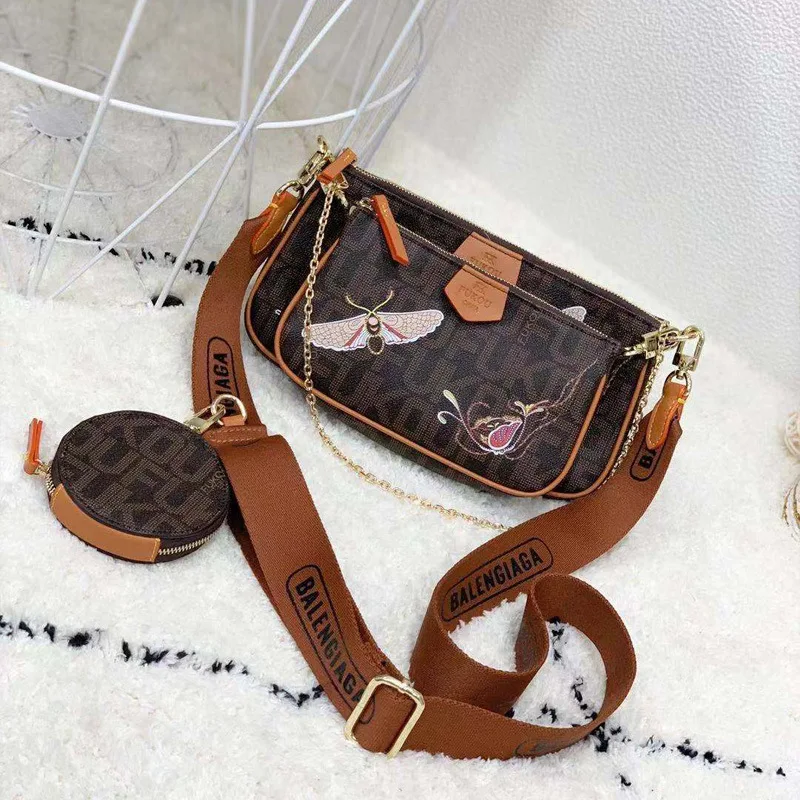 

Vintage Geometric Prints Crossbody Bag for Women Luxury Designer Brand All Match High Quality Purses and Handbags Sac Luxe Cc