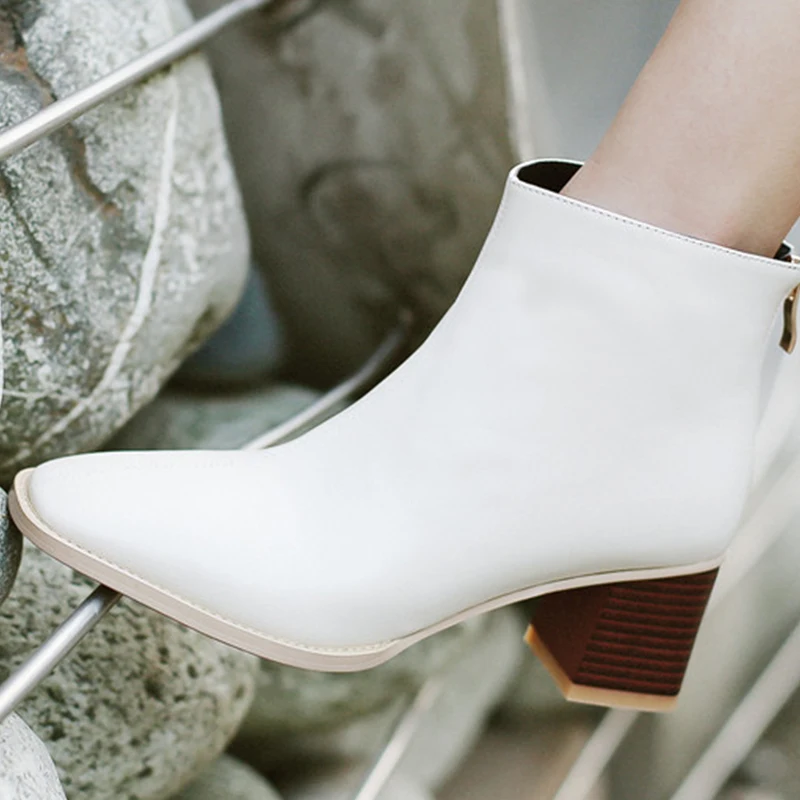 Женские ботильоны из натуральной кожи Полусапожки коровьей в европейском и