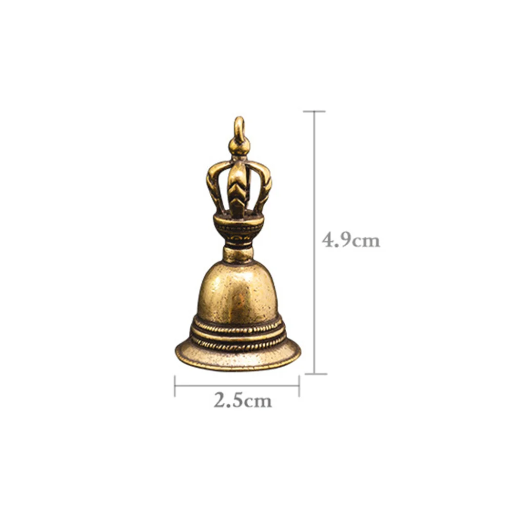 

Copper Hand Bell Vintage Home Desktop Decoration Teaching Equipment Unique Portable Handbell for Home Hotel Store (Copper)