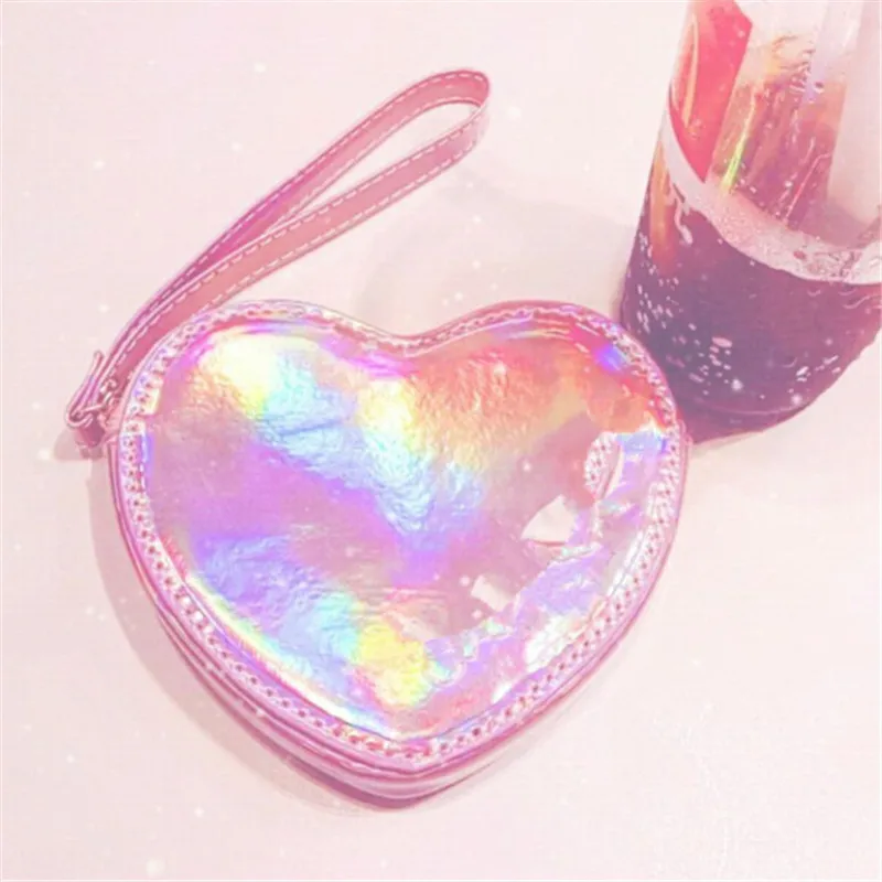 Прозрачный кошелек в форме сердца женский маленький женские кошельки мини