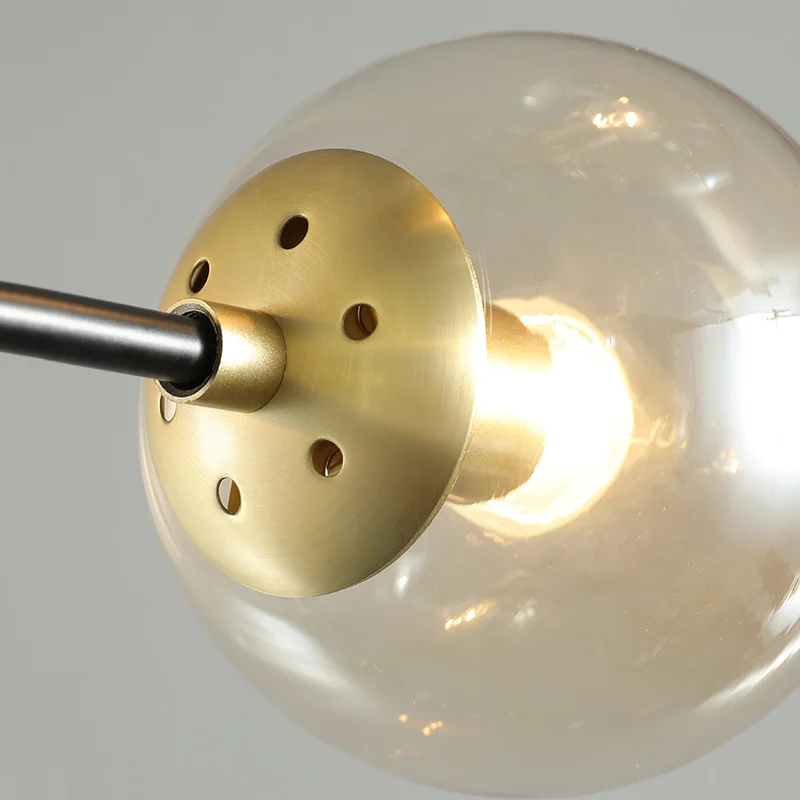 

Glass Ball Bubbles pendant lights for Living room dinning room Kitchen Bedroom Golden/Black Lamps hanging light for 220V 110V