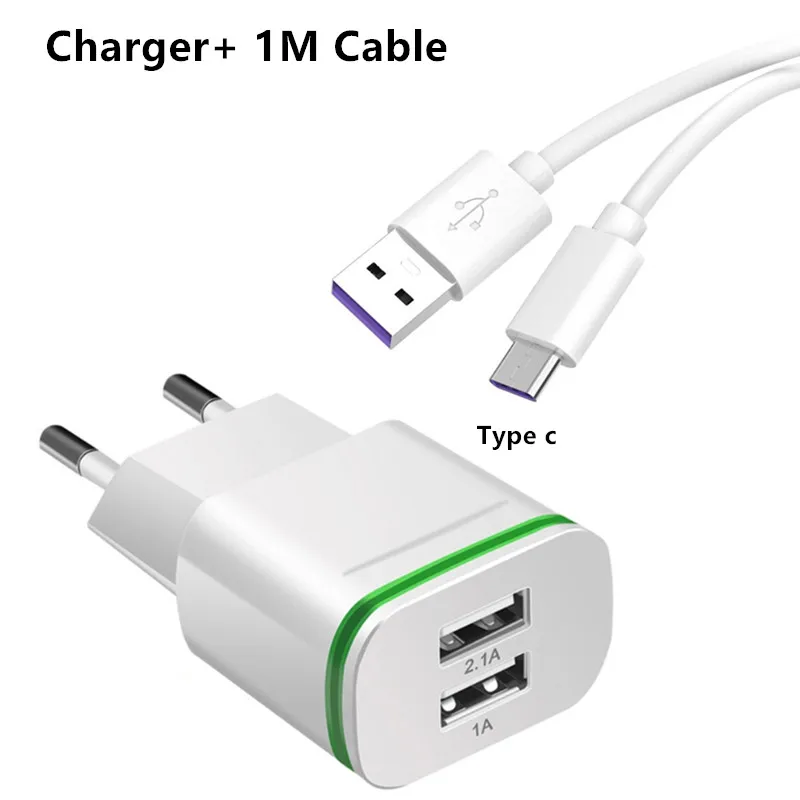 Двойное зарядное устройство USB для телефона Samsung Galaxy S10 светодиодное настенное