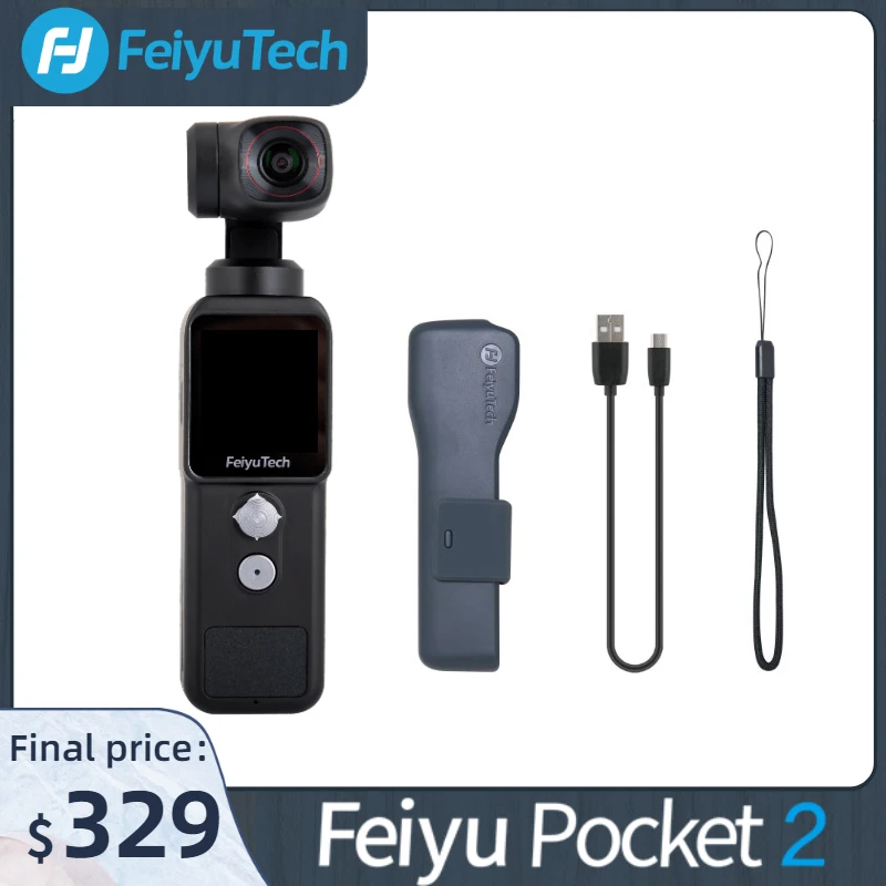 

Feiyutech Feiyu Pocket 2 Gimbal Action Ca​mera 4K Sports Camera 60fps Video Shooting Cam 6Axis Hybrid Handheld Gimbal Stabilizer