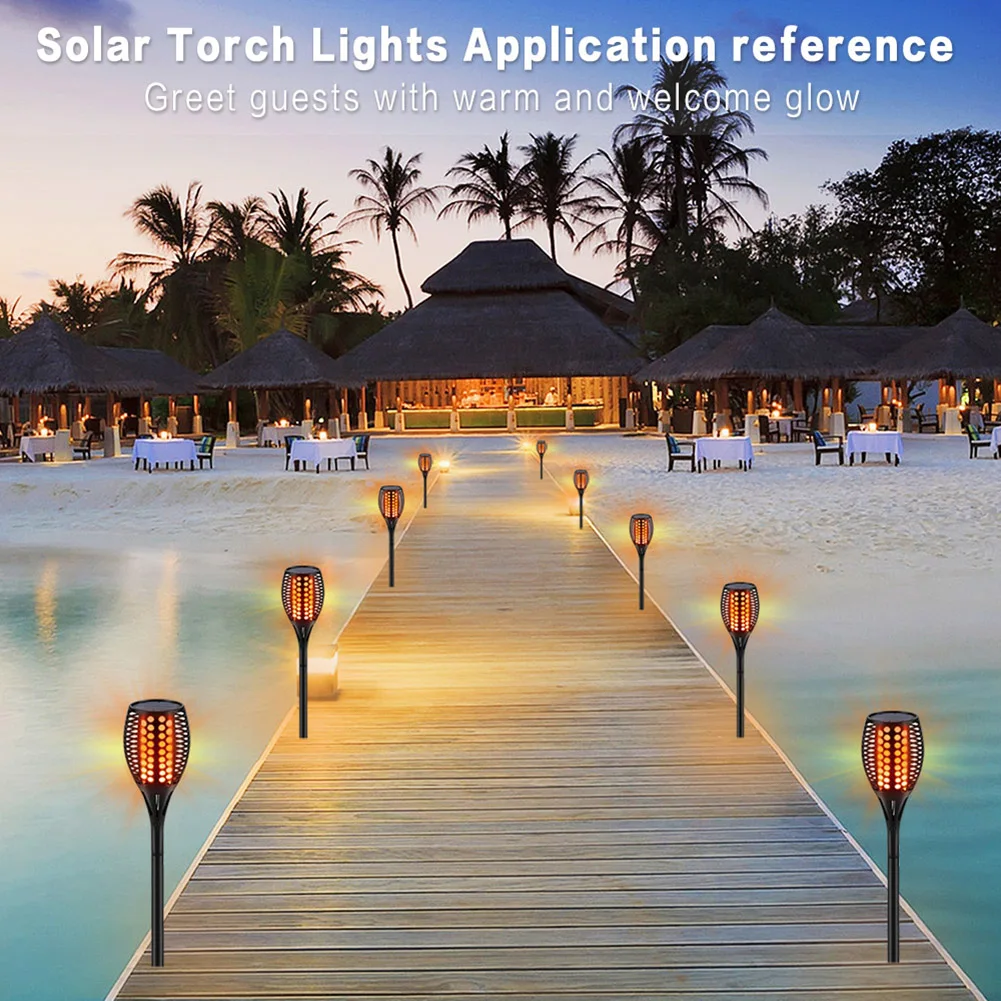 

Light Automatic Switch Sealed Design LED Solar Waterproof Flame Torch Lawn Stake Lights Outdoor Garden Flame Lights