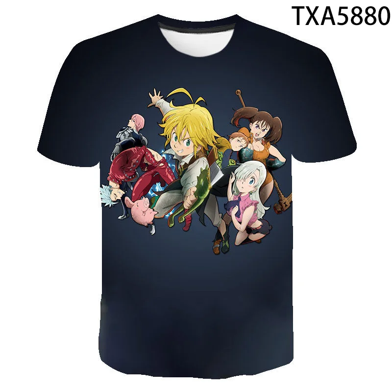 

3D T Shirt The Seven Deadly Sins Nana Anime Men Women Children Casual Streetwear Boy Girl Kids Printed T-Shirt Cool Summer Tops
