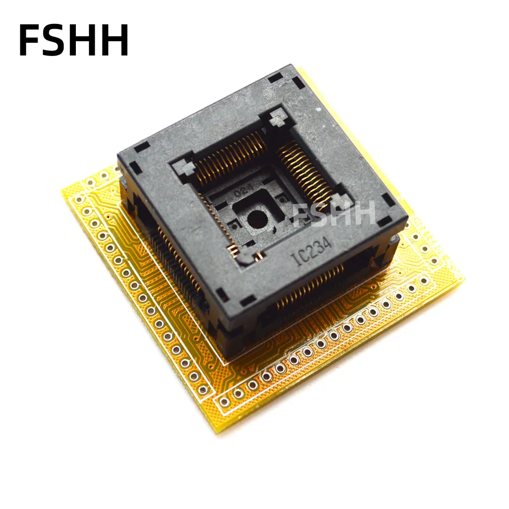 IC234-0604-024 тестовый разъем QFP64 TQFP64 шаг гнезда ic = 0,8 мм Размер = 14x14 мм 16, 8x16, 8 мм