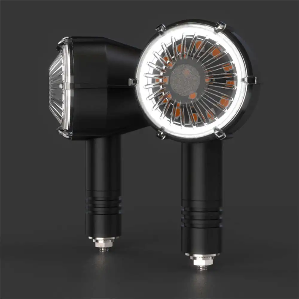 White DRL Светодиодный светильник для мотоцикла с поворотным сигналом, модифицированный индикатор, декоративная лампа, яркий дневной ходовой светильник, универсальные мигалки - Цвет: White DRL