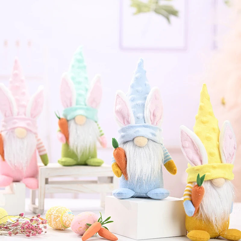 Пасхальные куклы-кролики пасхальные украшения игрушки-композиции