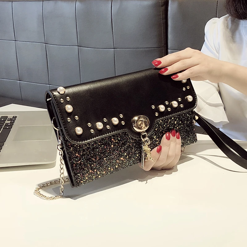 Business Female Clutch Wallet Phone Purse Women Fashion Casual Travel Handbag Chain Shoulder Crossbody Bag Banquet Evening Bag