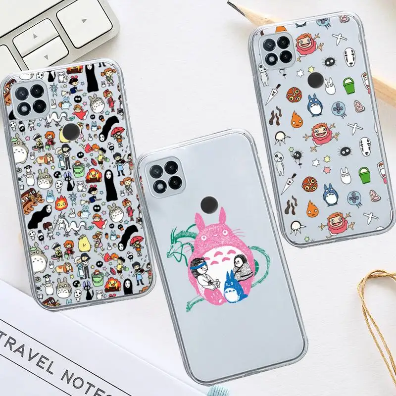 

Totoro Hayao Miyazaki Japan Phone Case Transparent for Xiaomi redmi note 5 7 8 9 10 11 t S A lite pro high quality funda