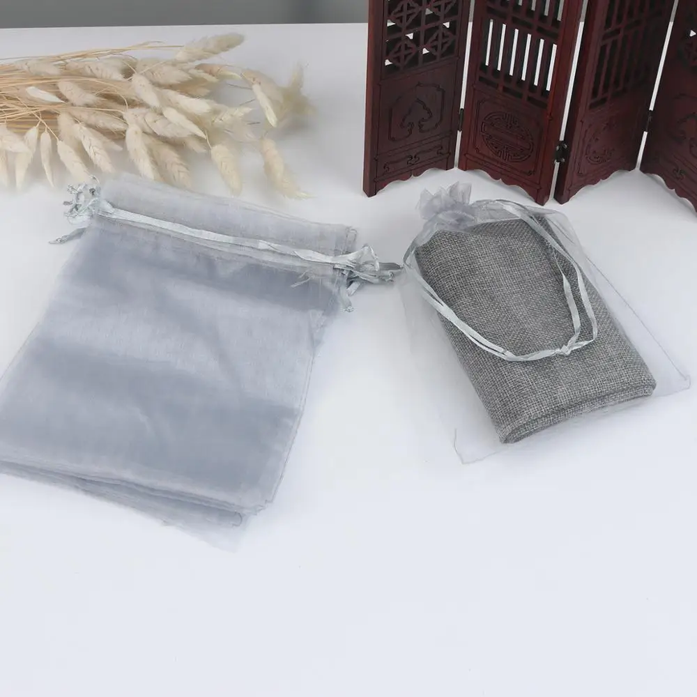 

DoreenBeads 20x15cm 20PCs Color Organza Jewelry Bags Drawstring Rectangle Wedding Gift Jewelry Packaging Display & Pouches