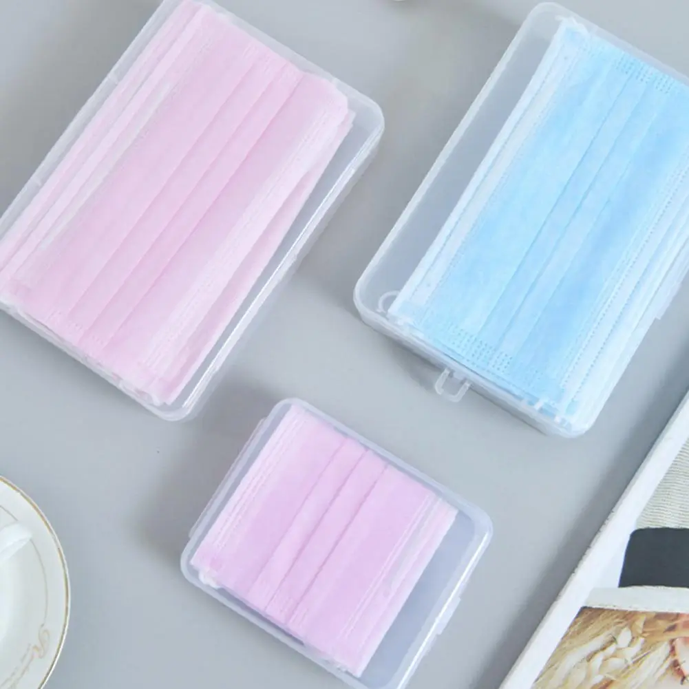 Пластиковый портативный прозрачный контейнер для хранения пылезащитных масок