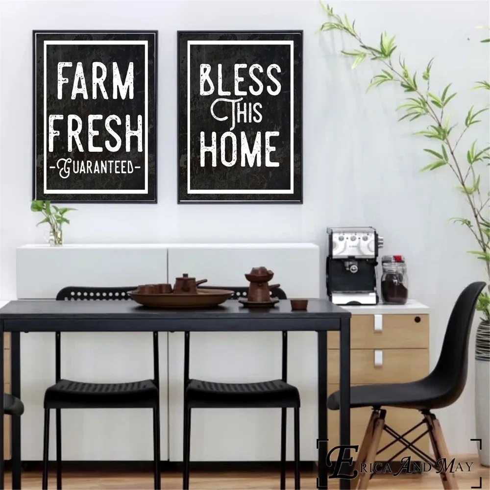 Кухонный фермерский художественный Рисунок на холсте с цитатами постеры и