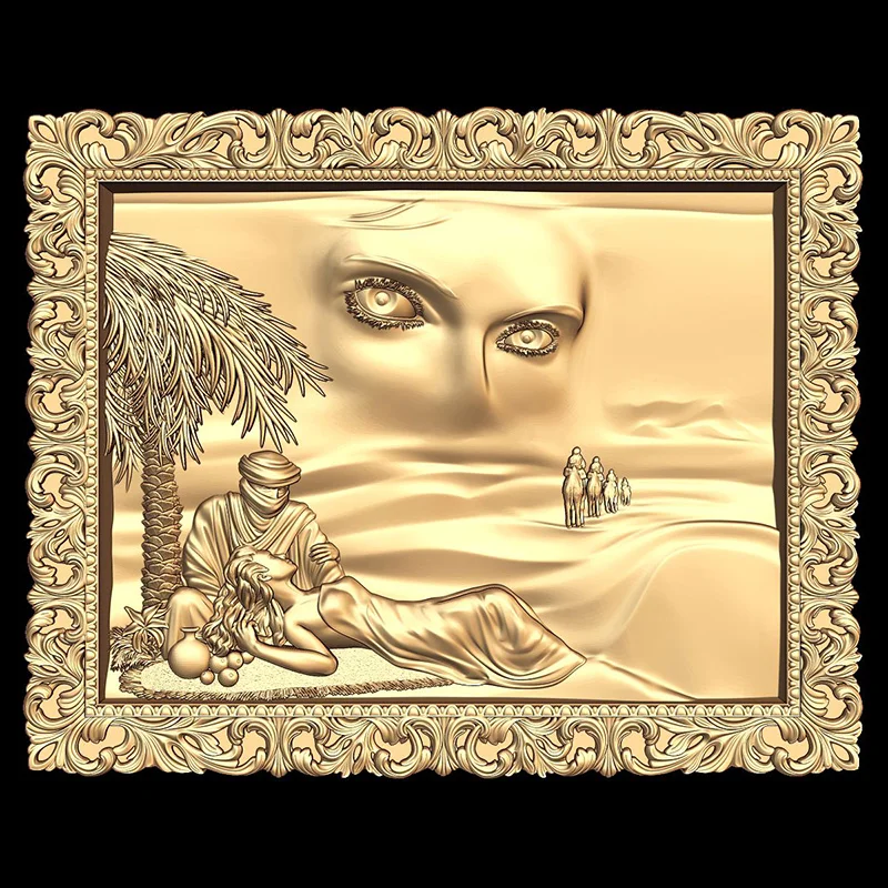 Рельефная декоративная живопись формат файлов STL 3D модель для маршрутизатора с