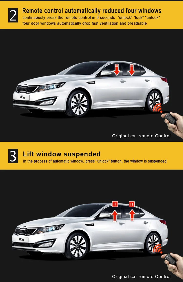 Окна автомобиля Авто рулон вверх/вниз устройство для KIA K5- электростеклоподъемники для автомобилей ближе и открыть комплект для закрытия