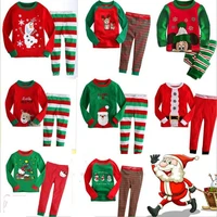 new santa claus childrens autumn and winter childrens home suit pajamas childrens cotton lycra home suit christmas