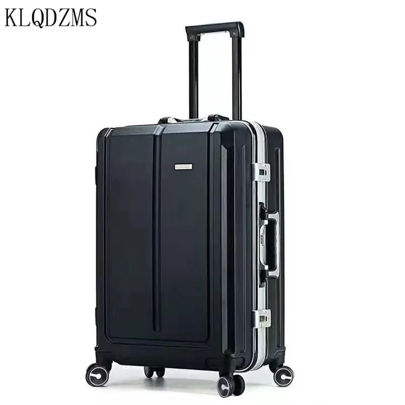 KLQDZMS PC 20’’24 Inch High Quality Fashionable Business Travel Suitcase On Wheels Unisex  Retro  Spinner Rolling Luggage