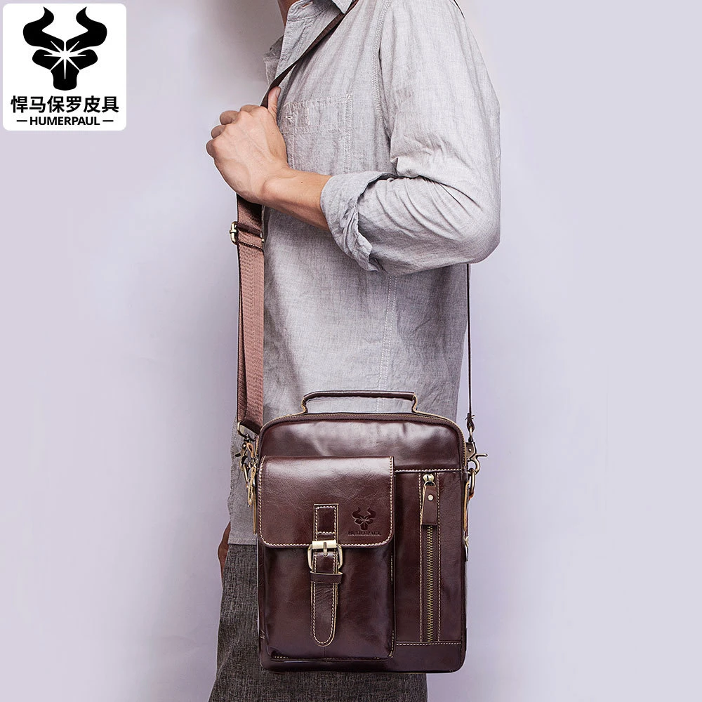 

Men's Genuine Leather Multi-Function Retro Messenger Bag High Quality Large Capacity Multi-Function Casual Men's Messenger Bag