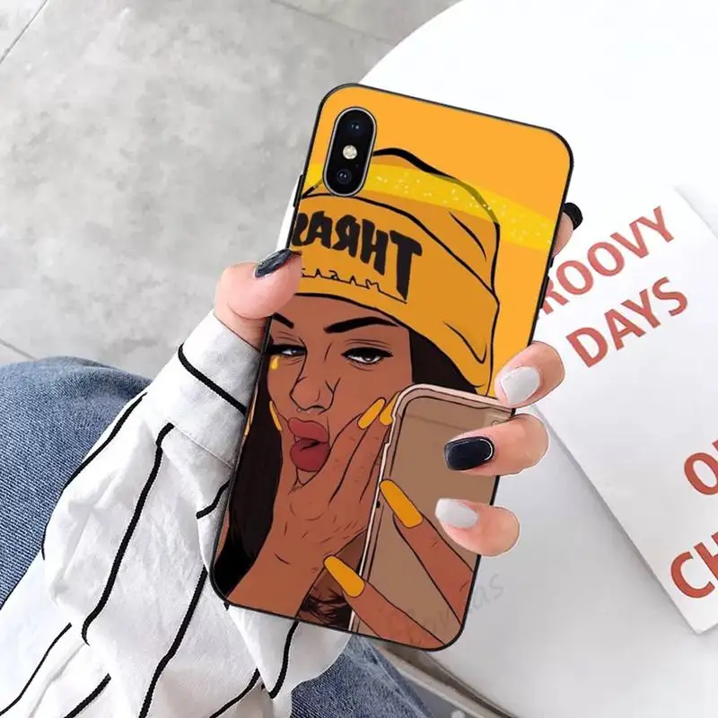

MAKE MONEY Not Friends Kash black girl Phone Cases for iPhone 11 12 pro XS MAX 8 7 6 6S Plus X 5S SE 2020 XR