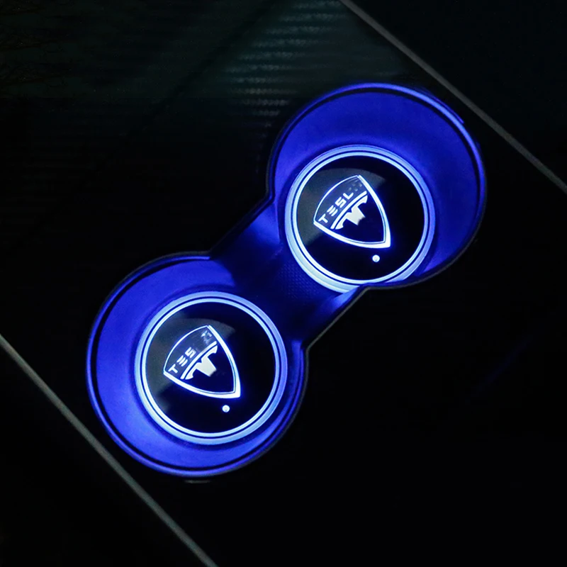 Модификации 2 шт. разноцветные СВЕТОДИОДНЫЕ Воды Coaster воды Стекло атмосферу