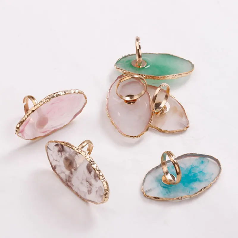 Фотополимерная каменная Палитра для ногтей кольцо пальца накладные ногти Типсы