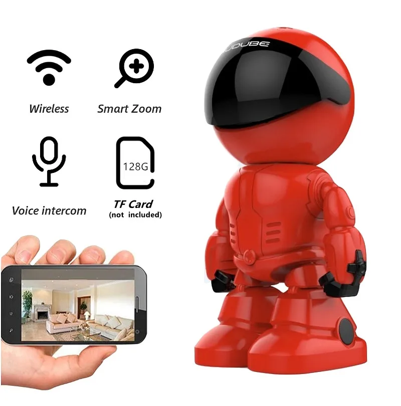 1080P WiFi робот IP камера панорамирование наклон безопасности Поддержка P2P ночное