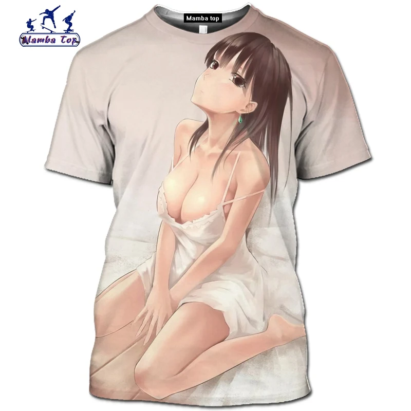 

Summer New Style Short-sleeved Kawaii Shirt Endless Sexy Homme Anime Girl Bikini Beauty Men's T-shirt Casual Cosplay Loli