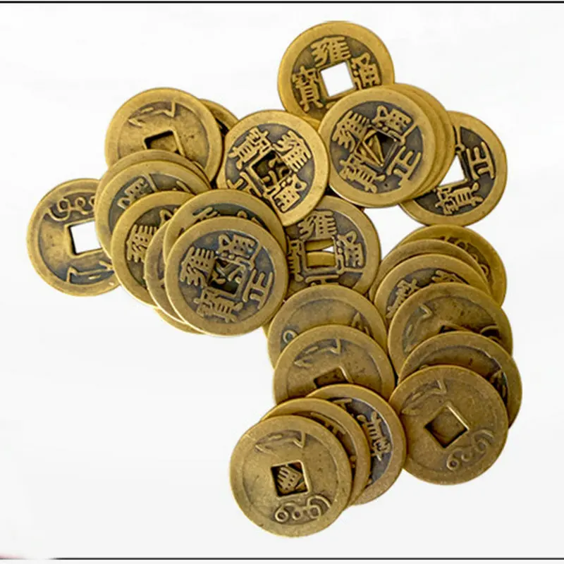 Ewelry, амулет для зарабатывания денег, 2,3 см, из чистой меди, монеты династии Цин, старинные металлические подвески