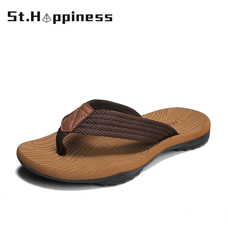 

2021 New Arrival Summer Men Flip Flops High Quality Beach Sandals Anti-slip Zapatos Hombre Casual Shoes Wholesale