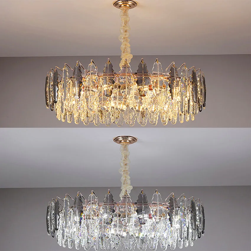 

Modern Minimalist Pendant Light Atmosphere Living Room Bedroom Light Luxury Designer Crystal Glass Chandelier Pendant Lamp LED
