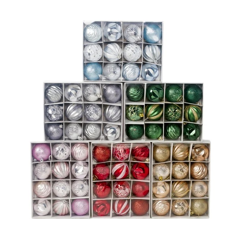 Рождественский шар 6 см декоративный для рождественской елки 12 коробок