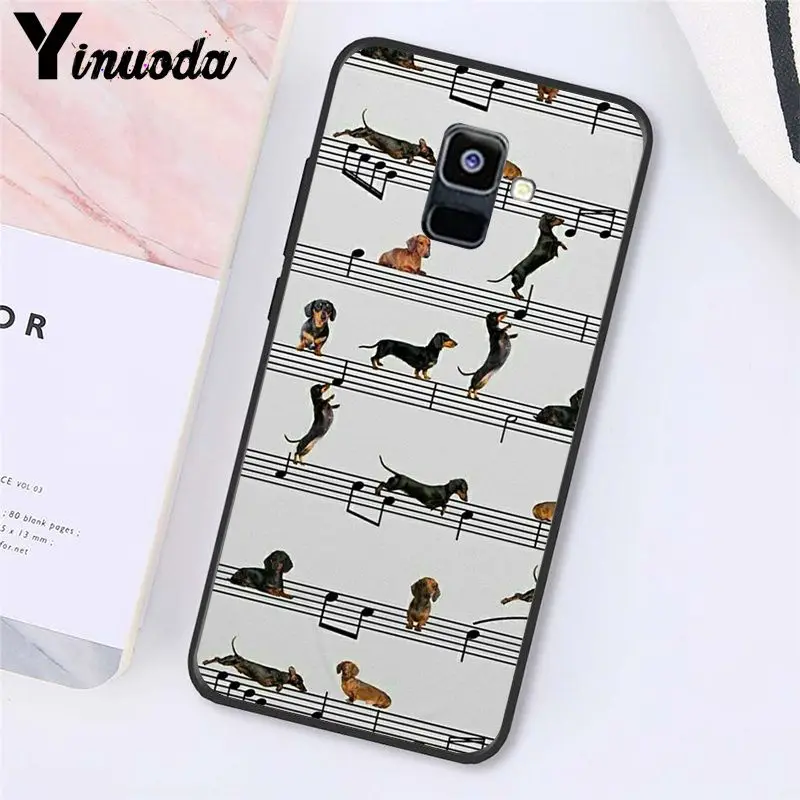 Yinuoda мультфильм Животные собаки таксы, чехол для телефона для samsung Galaxy A7 A50 A70 A20 A30 A40 A8 A6Plus A8Plus A9 - Цвет: A14