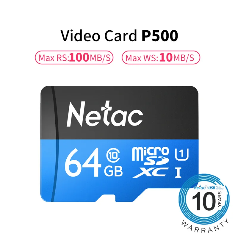 Netac класс 10, 16 ГБ, 32 ГБ, 64 ГБ, 128 Гб Micro SD карты UHS-1 карты 80 МБ/с. флэш-память данных карты Micro SD карты для настольного компьютера - Емкость: 64GB
